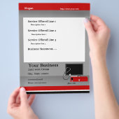 コンピュータ技術者サービスと修理フライヤー チラシ (手)