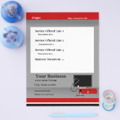 コンピュータ技術者サービスと修理フライヤー チラシ (シングル)