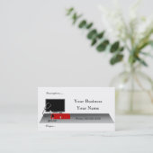 コンピュータ技術者サービスのビジネス・カード 名刺 (スタンド正面)