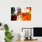 コンピュータ抽象芸術ポスター – デジタルアートプリント ポスター (ホームオフィス)