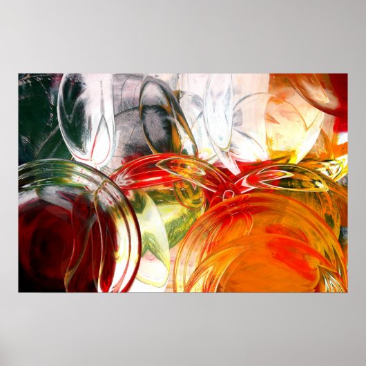 コンピュータ抽象芸術ポスター – デジタルアートプリント ポスター (正面)