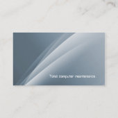 コンピュータ業界は灰色の抽象的な光線を梳きます 名刺 (裏面)