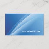 コンピュータ業界は青の抽象的な光線を梳きます 名刺 (裏面)