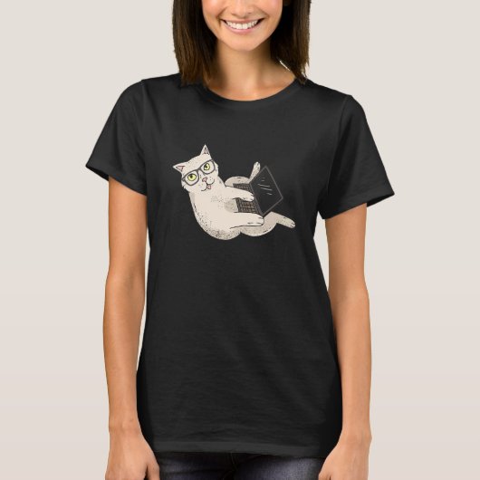 コンピュータ泡立て猫Itプロフェッショナル技術者 Tシャツ (正面)