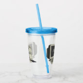 コンピュータ漫画イラストレーション アクリルタンブラー (左)