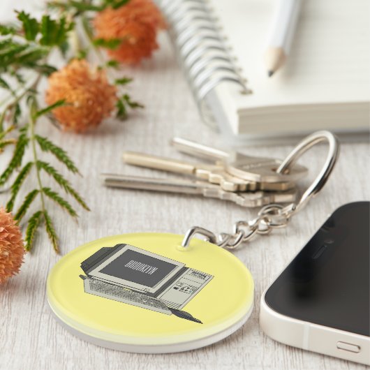 コンピュータ漫画イラストレーション キーホルダー (正面右)