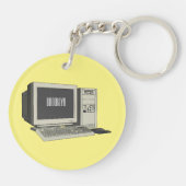 コンピュータ漫画イラストレーション キーホルダー (裏面)