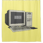 コンピュータ漫画イラストレーション シャワーカーテン (正面)