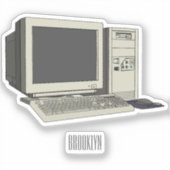 コンピュータ漫画イラストレーション シール (正面)