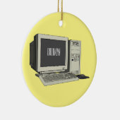 コンピュータ漫画イラストレーション セラミックオーナメント (右)