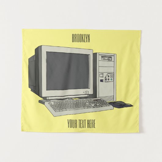 コンピュータ漫画イラストレーション タペストリー (正面(横))