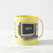 コンピュータ漫画イラストレーション ツートーンマグカップ (正面右)