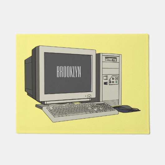 コンピュータ漫画イラストレーション ドアマット (正面)