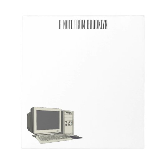 コンピュータ漫画イラストレーション ノートパッド (正面)