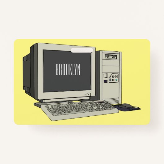 コンピュータ漫画イラストレーション バッジ (正面)