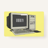 コンピュータ漫画イラストレーション バッジ (裏面)