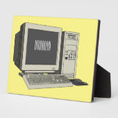 コンピュータ漫画イラストレーション フォトプラーク (側面)