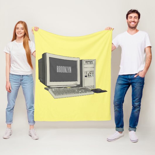 コンピュータ漫画イラストレーション フリースブランケット (インサイチュ)