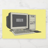 コンピュータ漫画イラストレーション フードラベル (シングルラベル)