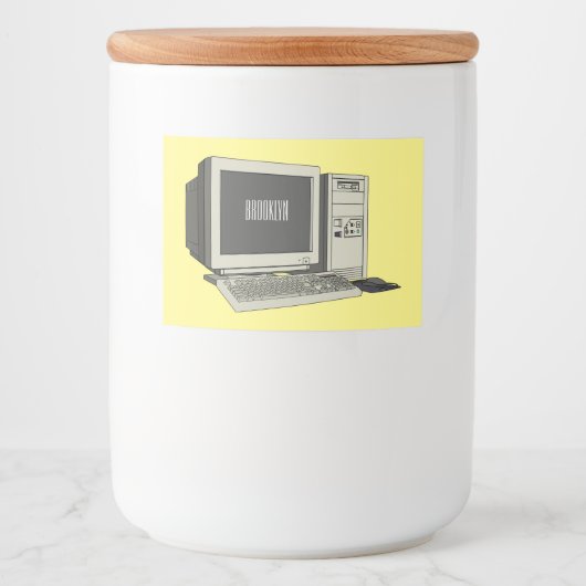 コンピュータ漫画イラストレーション フードラベル (正面)