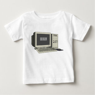 コンピュータ漫画イラストレーション ベビーTシャツ