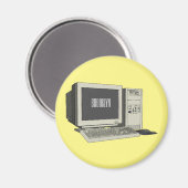 コンピュータ漫画イラストレーション マグネット (正面/裏面)