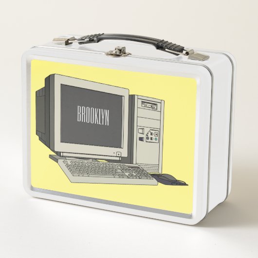 コンピュータ漫画イラストレーション メタルランチボックス (正面)