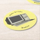 コンピュータ漫画イラストレーション ラウンドペーパーコースター (アングル)