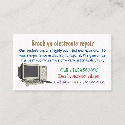 コンピュータ漫画イラストレーション 名刺 (正面)