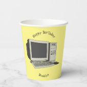 コンピュータ漫画イラストレーション 紙コップ (裏面)