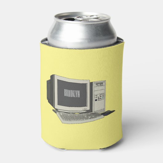 コンピュータ漫画イラストレーション 缶クーラー (缶正面)