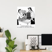 コンピュータ漫画1870 ポスター (ホームオフィス)