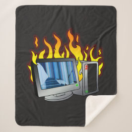 コンピュータ火災シェルパ毛布 シェルパブランケット