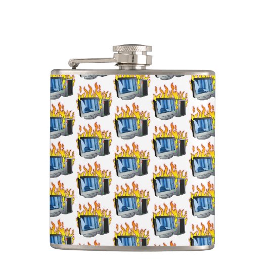 コンピュータ火災ビニール包まれたフラスコ フラスク (正面)