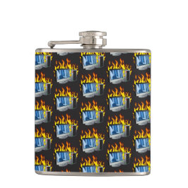 コンピュータ火災ビニール包まれたフラスコ フラスク