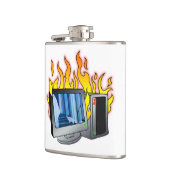 コンピュータ火災ビニール包まれたフラスコ フラスク (左)