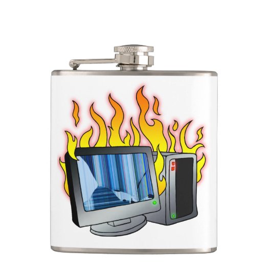 コンピュータ火災ビニール包まれたフラスコ フラスク (正面)