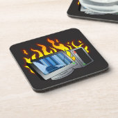 コンピュータ火災懸命プラスチックのコースター コースター (左側)