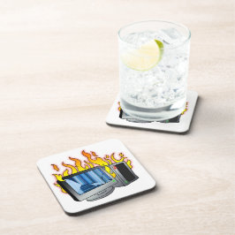 コンピュータ火災懸命プラスチックのコースター コースター