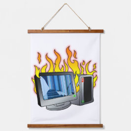 コンピュータ火災木材トップウォールタペストリー 吊り下げ型タペストリー