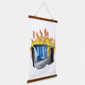 コンピュータ火災木材トップウォールタペストリー 吊り下げ型タペストリー (傾斜あり)