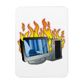 コンピュータ火災用フレキシブルフォトマグネット マグネット (縦)