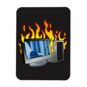 コンピュータ火災用フレキシブルフォトマグネット マグネット (縦)