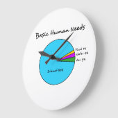 コンピュータ熱狂者のためのおもしろいな基本的な人間の必要性 ラージ壁時計 (傾斜)