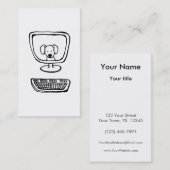 コンピュータ犬-新しい芸術を引くおもしろいの新しいインク 名刺 (正面/裏面)