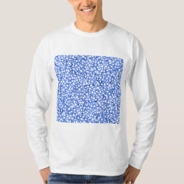 コンピュータ生成の青い花びら Tシャツ