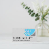 コンピュータ画面のデジタルロゴ 名刺 (スタンド正面)