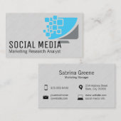 コンピュータ画面のデジタルロゴ 名刺 (正面/裏面)