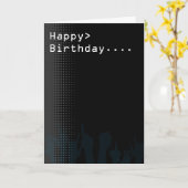 コンピュータ画面パーティーテーマハッピーバースデー カード (黄色い花)