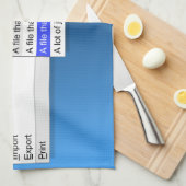 コンピュータ皮肉 キッチンタオル (四つ折り)